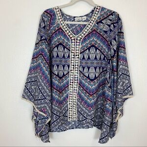 Cato Boho Flowy Top Size Medium